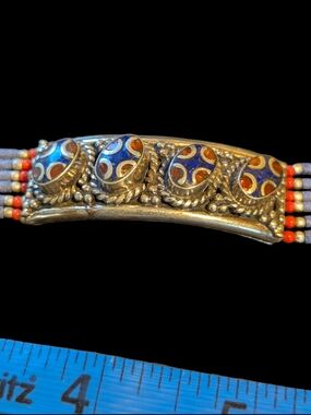 Bohemian Multicolor Enamel & Silver-Tone Bracelet